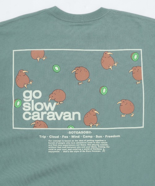 チチカカ（チチカカ）の「go slow caravan ＵＳＡコットンスクエアロゴＴシャツ（Tシャツ/カットソー・レディース・ネイビー/アイボリー/イエロー/グリーン・LARGE/MEDIUM）」の13枚目の写真