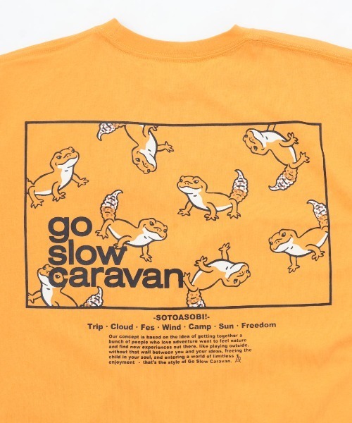 チチカカ（チチカカ）の「go slow caravan ＵＳＡコットンスクエアロゴＴシャツ（Tシャツ/カットソー・レディース・ネイビー/アイボリー/イエロー/グリーン・LARGE/MEDIUM）」の14枚目の写真