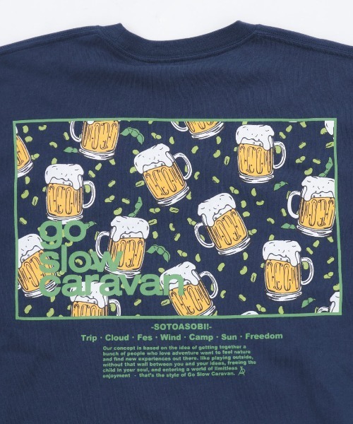 チチカカ（チチカカ）の「go slow caravan ＵＳＡコットンスクエアロゴＴシャツ（Tシャツ/カットソー・レディース・ネイビー/アイボリー/イエロー/グリーン・LARGE/MEDIUM）」の15枚目の写真