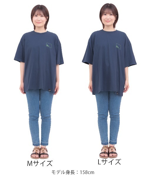 チチカカ（チチカカ）の「go slow caravan ＵＳＡコットンスクエアロゴＴシャツ（Tシャツ/カットソー・レディース・ネイビー/アイボリー/イエロー/グリーン・LARGE/MEDIUM）」の18枚目の写真