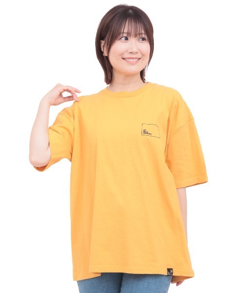 チチカカ（チチカカ）の「go slow caravan ＵＳＡコットンスクエアロゴＴシャツ（Tシャツ/カットソー・レディース・ネイビー/アイボリー/イエロー/グリーン・LARGE/MEDIUM）」の8枚目の写真