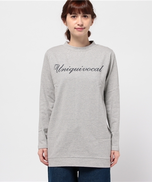 LBC（エルビーシー）の「コットン起毛ゆるスウェットチュニック          （スウェット・レディース・ライトグレー/ネイビー・MEDIUM/LARGE）」の3枚目の写真