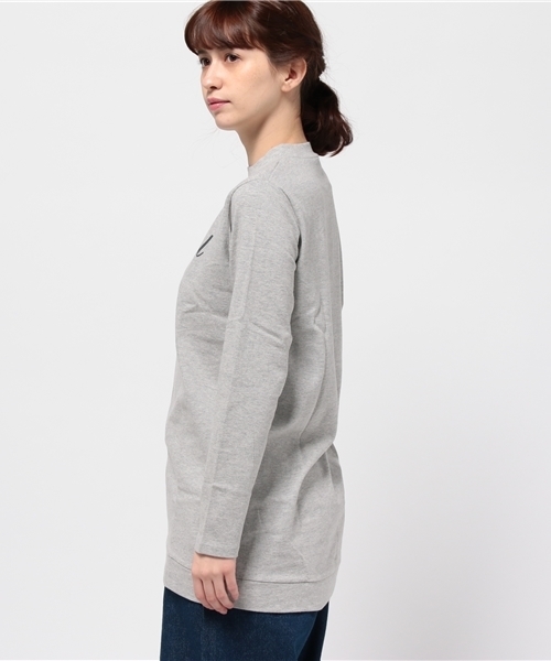 LBC（エルビーシー）の「コットン起毛ゆるスウェットチュニック          （スウェット・レディース・ライトグレー/ネイビー・MEDIUM/LARGE）」の4枚目の写真