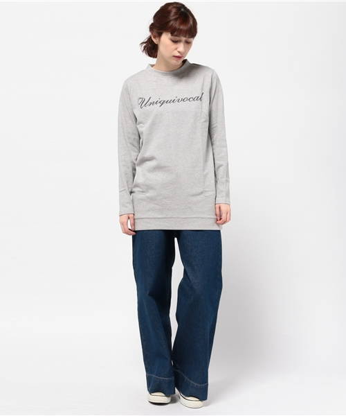 LBC（エルビーシー）の「コットン起毛ゆるスウェットチュニック          （スウェット・レディース・ライトグレー/ネイビー・MEDIUM/LARGE）」の6枚目の写真