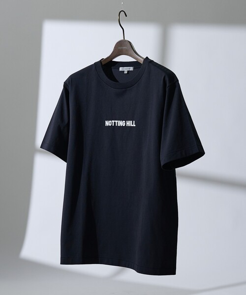DESIGNWORKS(デザインワークス)の「ロゴプリント クルーネック Tシャツ -NOTTING HILL-(Tシャツ/カットソー・メンズ・ホワイト/ブラック・46/50/48)」の2枚目の写真
