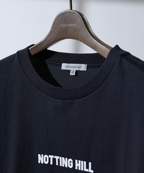 DESIGNWORKS(デザインワークス)の「ロゴプリント クルーネック Tシャツ -NOTTING HILL-(Tシャツ/カットソー・メンズ・ホワイト/ブラック・46/50/48)」の5枚目の写真