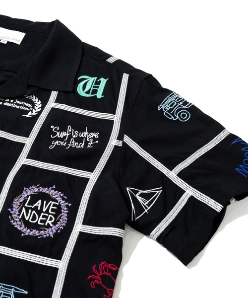 Universal Style Wear(ユニバーサルスタイルウェア)の「Universal Style Wear/ユニバーサルスタイルウェア Patchwork embroidery shirt(シャツ/ブラウス・メンズ・ブラック・MEDIUM/LARGE)」の3枚目の写真