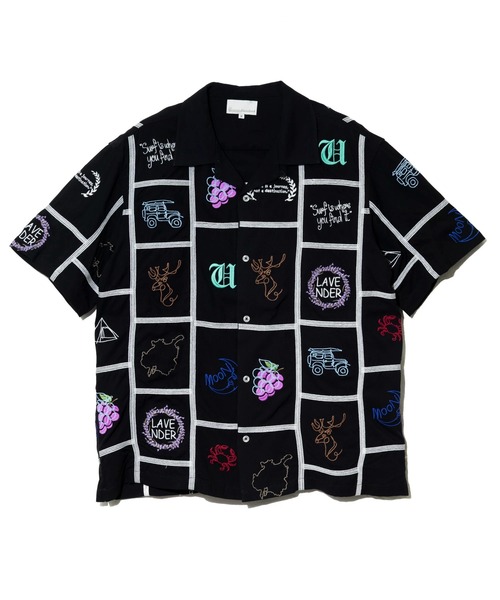 Universal Style Wear(ユニバーサルスタイルウェア)の「Universal Style Wear/ユニバーサルスタイルウェア Patchwork embroidery shirt(シャツ/ブラウス・メンズ・ブラック・MEDIUM/LARGE)」の6枚目の写真