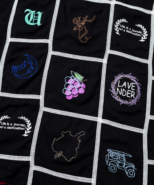 Universal Style Wear(ユニバーサルスタイルウェア)の「Universal Style Wear/ユニバーサルスタイルウェア Patchwork embroidery shirt(シャツ/ブラウス・メンズ・ブラック・MEDIUM/LARGE)」の8枚目の写真