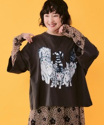 ScoLar | 162662:4柄展開 ロングスリーブソフトチュールワンピース(ワンピース)