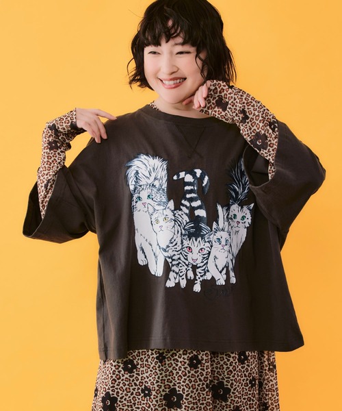 ScoLar(スカラー)の「162662:4柄展開 ロングスリーブソフトチュールワンピース(ワンピース・レディース・グリーン/ブラック/ベージュ/オフホワイト・M)」の1枚目の写真
