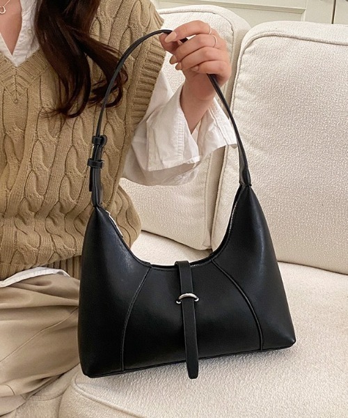 yuue' ( wear )（ユーイ）の「2WAYホーボーショルダーバッグ（ショルダーバッグ・レディース・アイボリー/ブラック/ダークブラウン・FREE）」の10枚目の写真