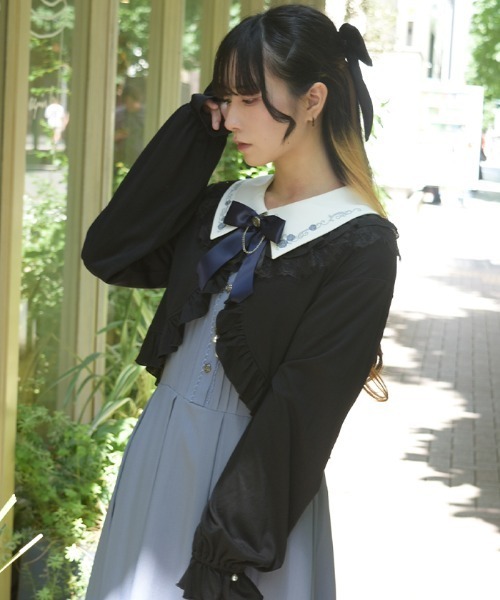 axes femme(アクシーズファム)の「UVカットフリルボレロ(カーディガン/ボレロ・レディース・キナリ/ブラック・FREE)」の19枚目の写真