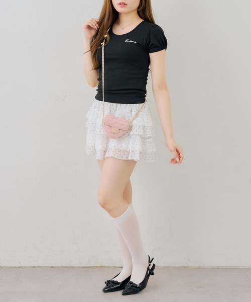 continuer de NICE CLAUP(コンティニューデナイスクラップ)の「後ろリボンパフT(Tシャツ/カットソー・レディース・ホワイト系その他/オフホワイト/ブラック/ブラック系その他・FREE)」の12枚目の写真