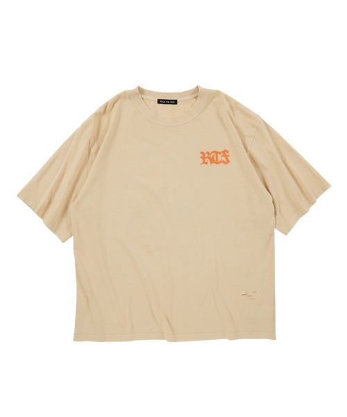 RULE THE FATE(ルールザフェイト)の「RTF R MARKED TEE/RマークTシャツ(Tシャツ/カットソー・メンズ・ベージュ・2/1)」の1枚目の写真