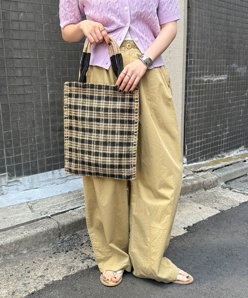 fredy emue(フレディエミュ)の「【TARANGO/タランゴ】ジュートトートミニ(トートバッグ・レディース・マルチ/ブルー系その他/ブラック系その他・FREE)」の4枚目の写真