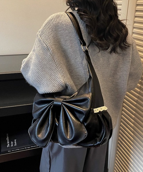 LAYERED(SBG)(レイヤード)の「LAYERED ビッグ リボン PU ショルダーバッグ(ショルダーバッグ・レディース・ブラウン/ブラック/ダークブラウン/ワイン・FREE)」の19枚目の写真