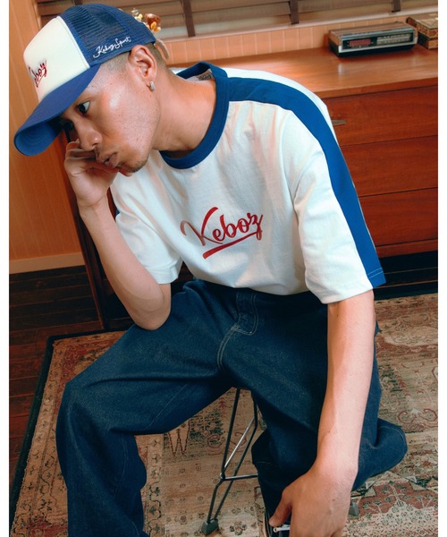 KEBOZ(ケボズ)の「ICON RINGER S/S TEE(Tシャツ/カットソー・メンズ・ホワイト/ネイビー/レッド/ライトイエロー/ブラック・S/M/L/XL/2XL)」の1枚目の写真