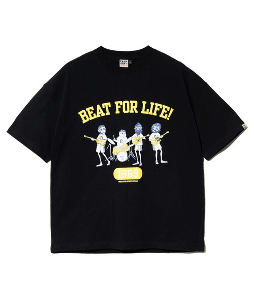FREDY MAC(フレディーマック)の「【Duckster/ダックスター】BEAT FOR LIFE!TEE(Tシャツ/カットソー・メンズ・ホワイト/グリーン系その他5/ブラック・L/M)」の4枚目の写真