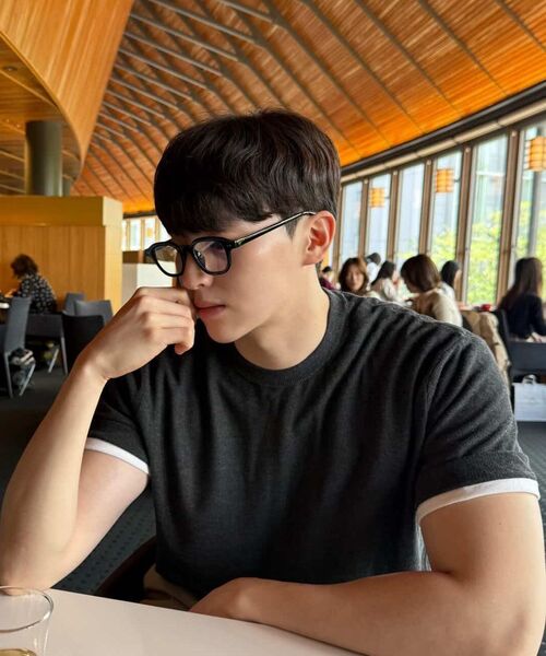MINDBRIDGE（マインドブリッジ）の「[ON]ウォッシャブルコットン混合ラウンドネック半袖ニット - 3カラー（ニット/セーター・メンズ・チャコールグレー/ブラック/ライトグレー・100/110/95/105）」の14枚目の写真