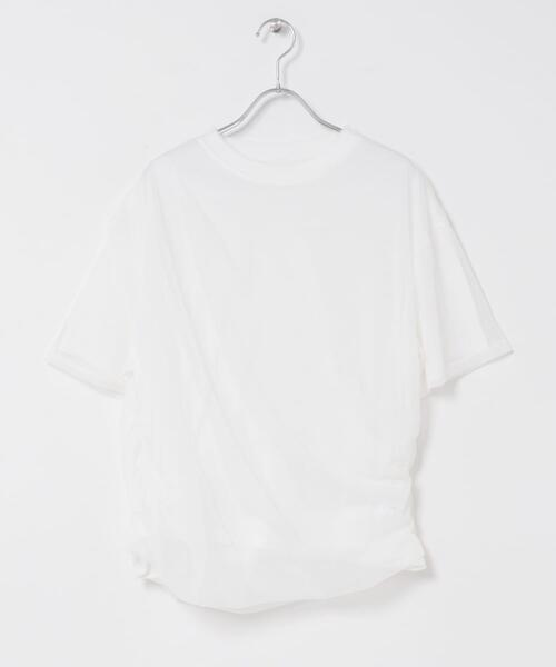 KBF（ケイビーエフ）の「シアーレイヤードTEE（Tシャツ/カットソー・レディース・オフホワイト/アイボリー/ブラック・ONE）」の11枚目の写真