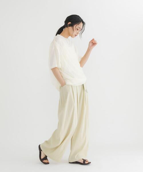 KBF（ケイビーエフ）の「シアーレイヤードTEE（Tシャツ/カットソー・レディース・オフホワイト/アイボリー/ブラック・ONE）」の18枚目の写真