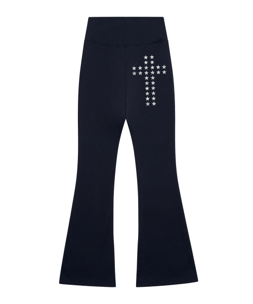 GRAVER（グレーバー）の「[ウーマン]STAR CROSS ブーツカットパンツ_2カラー（スウェットパンツ・レディース・ネイビー/ブラック/ブラック系その他2・ONE SIZE）」の8枚目の写真
