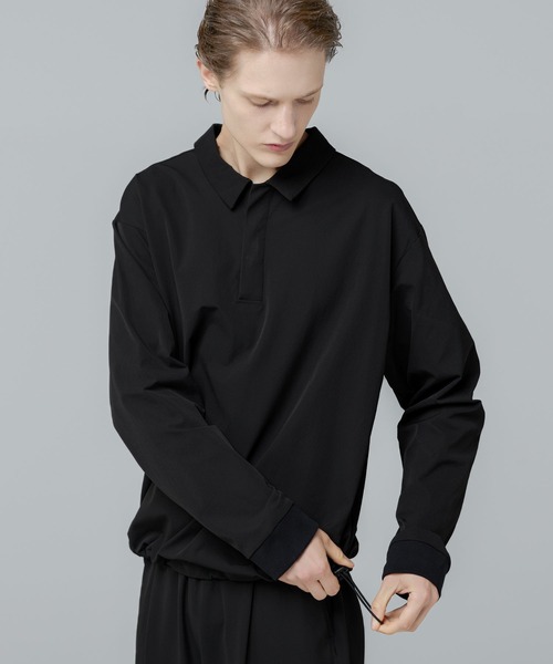 SPU(スプ)の「【セットアップ対応】 多機能素材ナイロン【URBAN FLEXOR】【防しわ、ストレッチ、ウォッシャブル、抗ピリング】 Essential Polo Shirt L/S(ポロシャツ・メンズ・ブラック/チャコール/グレイッシュベージュ/ネイビー・S/M/L/XL)」の10枚目の写真