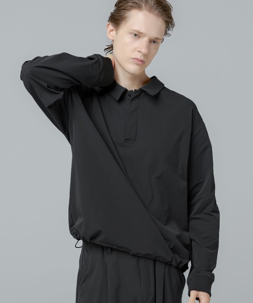 SPU(スプ)の「【セットアップ対応】 多機能素材ナイロン【URBAN FLEXOR】【防しわ、ストレッチ、ウォッシャブル、抗ピリング】 Essential Polo Shirt L/S(ポロシャツ・メンズ・ブラック/チャコール/グレイッシュベージュ/ネイビー・S/M/L/XL)」の16枚目の写真