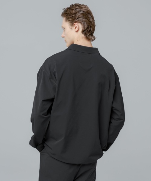 SPU(スプ)の「【セットアップ対応】 多機能素材ナイロン【URBAN FLEXOR】【防しわ、ストレッチ、ウォッシャブル、抗ピリング】 Essential Polo Shirt L/S(ポロシャツ・メンズ・ブラック/チャコール/グレイッシュベージュ/ネイビー・S/M/L/XL)」の17枚目の写真