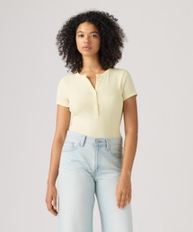 Levi's/リーバイス DRY GOODS ポインテール ショートスリーブ ヘンリーネックTシャツ