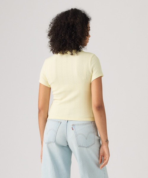 Levi's(リーバイス)の「Levi's/リーバイス DRY GOODS ポインテール ショートスリーブ ヘンリーネックTシャツ(Tシャツ/カットソー・レディース・イエロー・XS/S/M)」の2枚目の写真