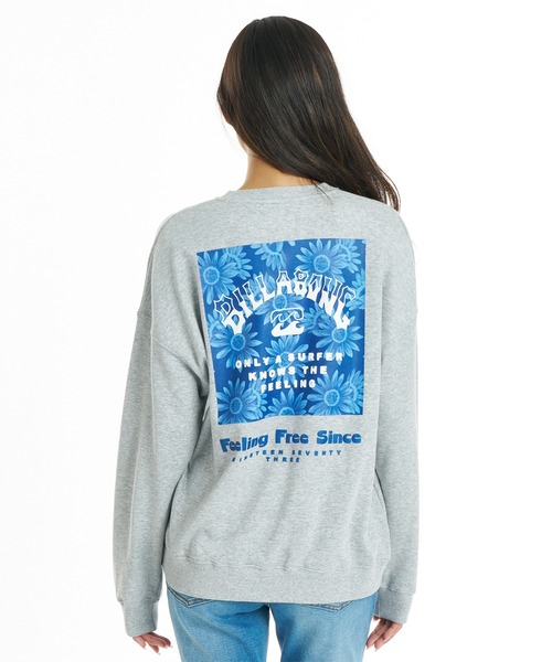 BILLABONG（ビラボン）の「BILLABONG/ビラボン スウェット BG014005（スウェット・レディース・ホワイト×ブルー/ホワイト×ブラウン/ブラック×ホワイト/グレー×サックスブルー・M/L）」の4枚目の写真
