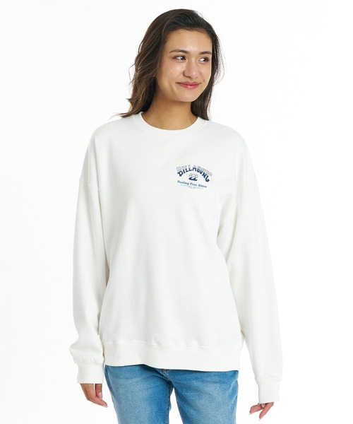 BILLABONG（ビラボン）の「BILLABONG/ビラボン スウェット BG014005（スウェット・レディース・ホワイト×ブルー/ホワイト×ブラウン/ブラック×ホワイト/グレー×サックスブルー・M/L）」の5枚目の写真