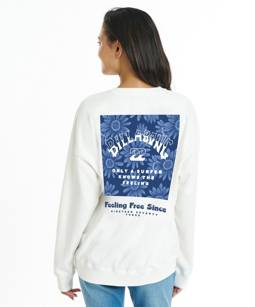 BILLABONG（ビラボン）の「BILLABONG/ビラボン スウェット BG014005（スウェット・レディース・ホワイト×ブルー/ホワイト×ブラウン/ブラック×ホワイト/グレー×サックスブルー・M/L）」の6枚目の写真