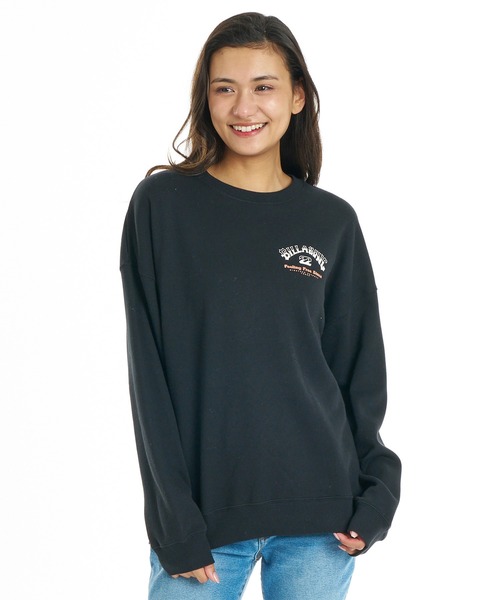 BILLABONG（ビラボン）の「BILLABONG/ビラボン スウェット BG014005（スウェット・レディース・ホワイト×ブルー/ホワイト×ブラウン/ブラック×ホワイト/グレー×サックスブルー・M/L）」の16枚目の写真