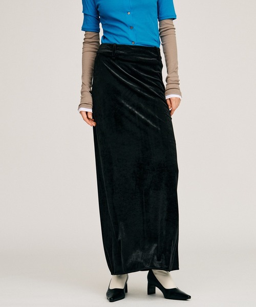 PRANK PROJECT(プランクプロジェクト)の「【2026Autumn Pre-Order】ベロアペンシルロングスカート / Velour Pencil Long Skirt(スカート・レディース・アイボリー/ブラウン/ブラック・38/36)」の14枚目の写真