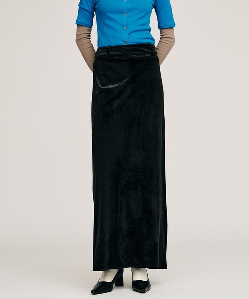 PRANK PROJECT(プランクプロジェクト)の「【2026Autumn Pre-Order】ベロアペンシルロングスカート / Velour Pencil Long Skirt(スカート・レディース・アイボリー/ブラウン/ブラック・38/36)」の15枚目の写真