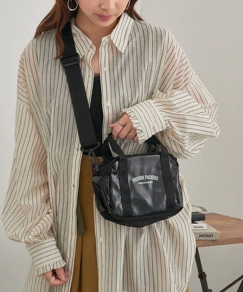 FREDRIK PACKERS(フレドリックパッカーズ)の「【FREDRIK PACKERS】#11 DUCK PVC OVAL PACK(ショルダーバッグ・メンズ・ブラック/ホワイト・FREE)」の21枚目の写真