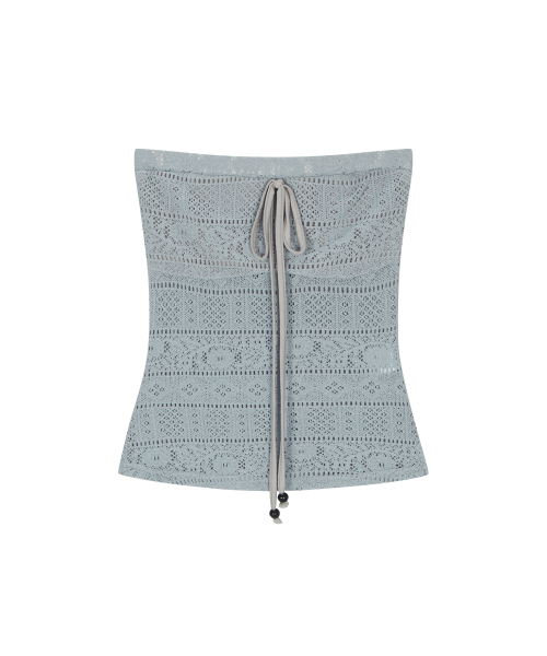 ASON（アズオン）の「WAVY LACE TOP / LIGHT BLUE（その他トップス・レディース・その他・FREE）」の2枚目の写真