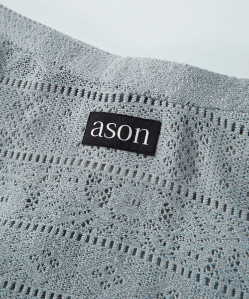 ASON（アズオン）の「WAVY LACE TOP / LIGHT BLUE（その他トップス・レディース・その他・FREE）」の7枚目の写真