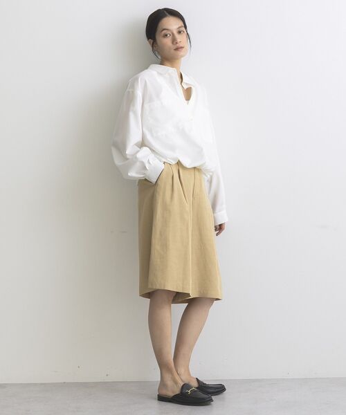 GARAGE OF GOOD CLOTHING(ガレージオブグッドクロージング)の「裾ドロストロングスリーブスクエアシャツ(シャツ/ブラウス・レディース・ベージュ/オフホワイト・FREE)」の11枚目の写真