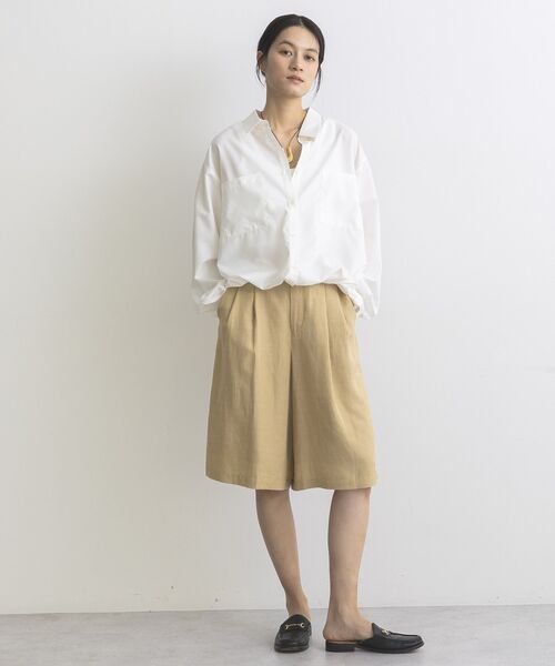 GARAGE OF GOOD CLOTHING(ガレージオブグッドクロージング)の「裾ドロストロングスリーブスクエアシャツ(シャツ/ブラウス・レディース・ベージュ/オフホワイト・FREE)」の12枚目の写真