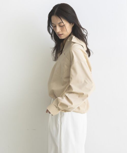 GARAGE OF GOOD CLOTHING(ガレージオブグッドクロージング)の「裾ドロストロングスリーブスクエアシャツ(シャツ/ブラウス・レディース・ベージュ/オフホワイト・FREE)」の16枚目の写真