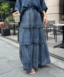 Jena espace merveilleux | シアーデニムティアードスカート(スカート)