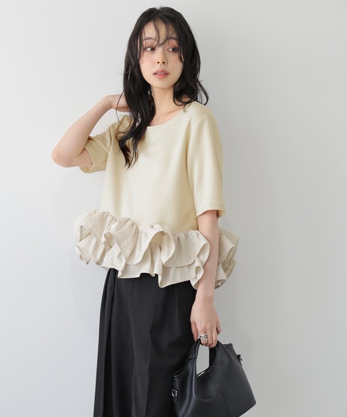 La-gemme（ラジェム）の「ボリュームフリルプルオーバー（シャツ/ブラウス・レディース・ホワイト/ベージュ/ブラック・フリー）」の10枚目の写真