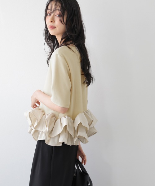 La-gemme（ラジェム）の「ボリュームフリルプルオーバー（シャツ/ブラウス・レディース・ホワイト/ベージュ/ブラック・フリー）」の12枚目の写真