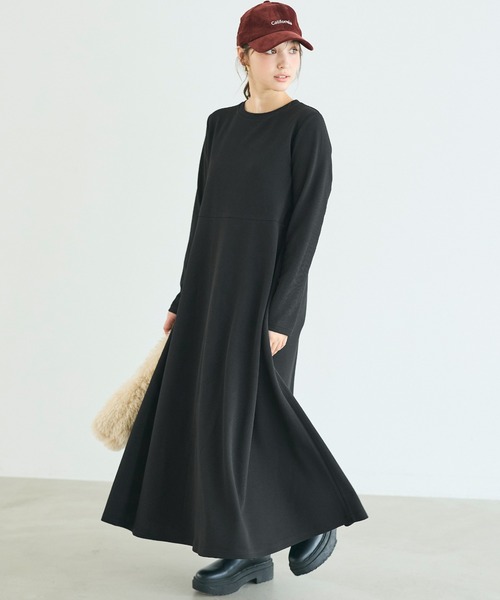coca(coca)(コカ)の「エンボス切替ワンピース(ワンピース・レディース・グレー/ブラック・L/M/S)」の1枚目の写真