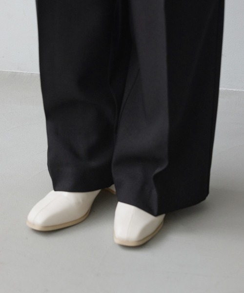 VIS(ビス)の「美easyウーリッシュワイドパンツ/WEB限定カラー・セットアップ対応(その他パンツ・レディース・グレー系その他/ブラック/グリーン系その他2/ネイビー/ダークブラウン・L/M/S/SS)」の15枚目の写真