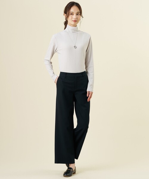 J.PRESS(ジェイプレス)の「【レイヤードスタイルに】シアータートル カットソー(Tシャツ/カットソー・レディース・ライトグレー系/アイボリー系・T13)」の9枚目の写真